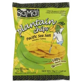 Chips de banane plantain au sel marin du Pacifique 75g