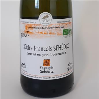 Cidre breton bio SÉHÉDIC brut 75cl 5.5°