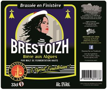 Bière bretonne artisanale aux algues bio BRESTOIZH 33cl 5°