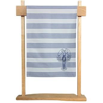 TORCHON 50 x 72 cm TOILE A MATELAS RAYEE BLEU  HOMARD BLEU