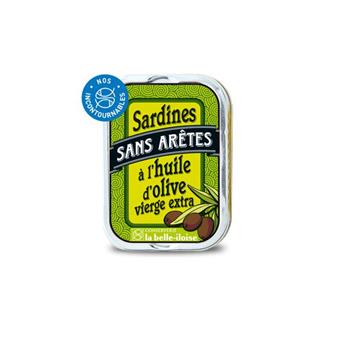 Sardines fraîches sans arrêtes à l´huile d´olive vierge extra 115g