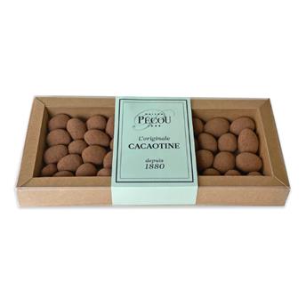 Amandes grillées enrobées de chocolat noir et de cacao 150g