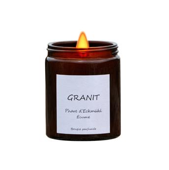 Bougie parfumée artisanale GRANIT senteur Écume. Collection phare d’Eckmühl. Grand modèle