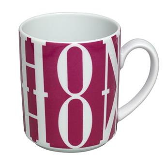 Mug FAUCHON magenta et blanc 30cl